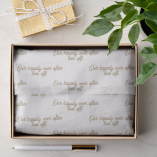 'Our Happily Ever After Tees Off' Wedding Favours Tissue Paper