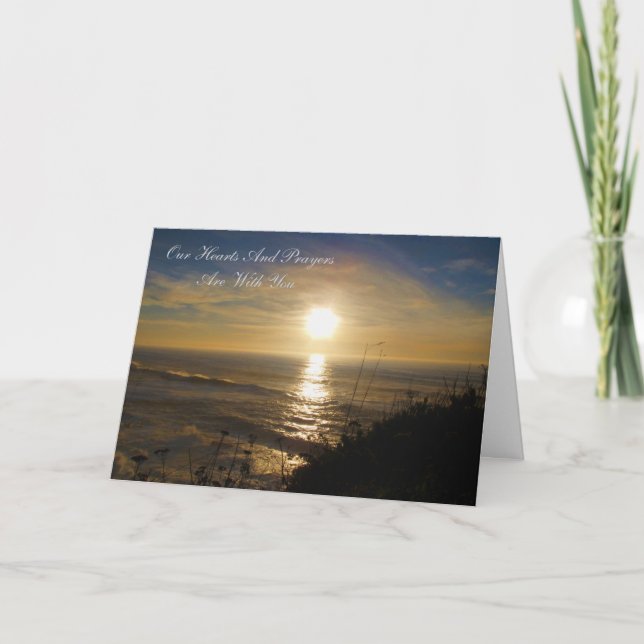 Our Hearts And Prayers Are With You Card (Front)