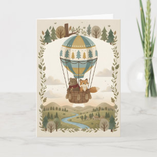Our Hearts Are Full Slogan Rustic Woodland Nursery Card
