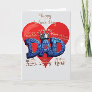 Our Heart's King Custom Dad Card