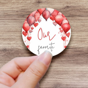 Our, His, Her Favourite Snack Bridal Shower Favour Classic Round Sticker