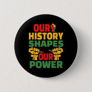 Our History Shapes Our Future Black History Month  6 Cm Round Badge
