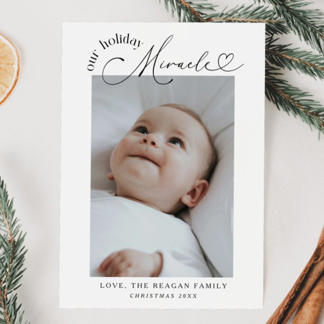 Our Holiday Miracle Christmas Birth Announcement (Creator Uploaded)