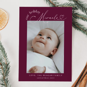 Our Holiday Miracle Cranberry Birth Announcement