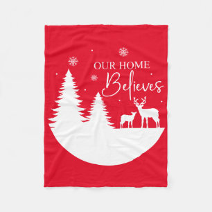 Our Home Believes Fleece Blanket