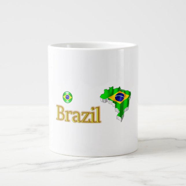 OUR HOME - BRAZIL design collection Large Coffee Mug (Front)