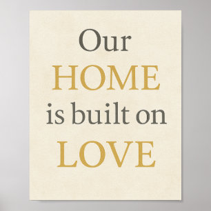 Our Home is Built on Love – Inspirational Wall Art