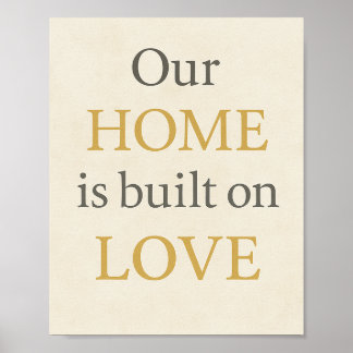 Our Home is Built on Love – Inspirational Wall Art