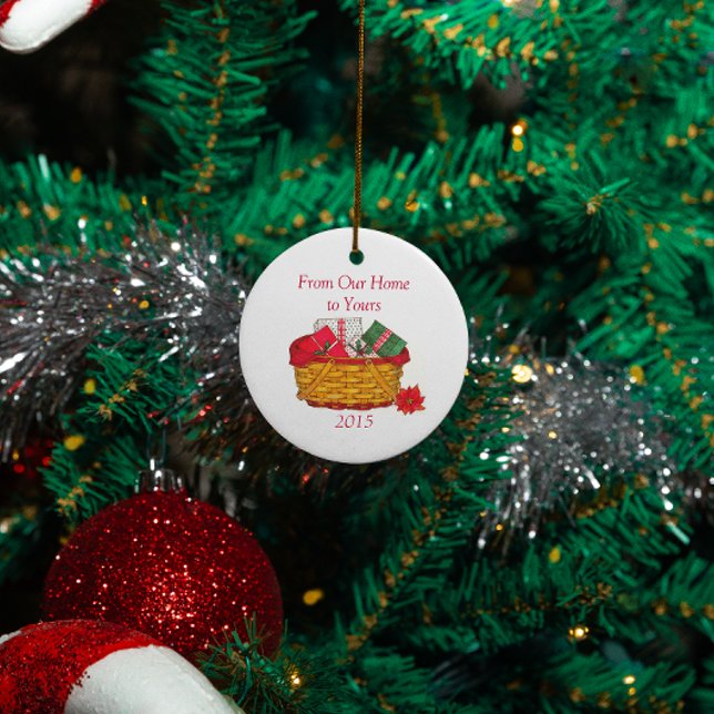 Our Home to Yours Holiday Basket Christmas Ceramic Tree Decoration (Creator Uploaded)
