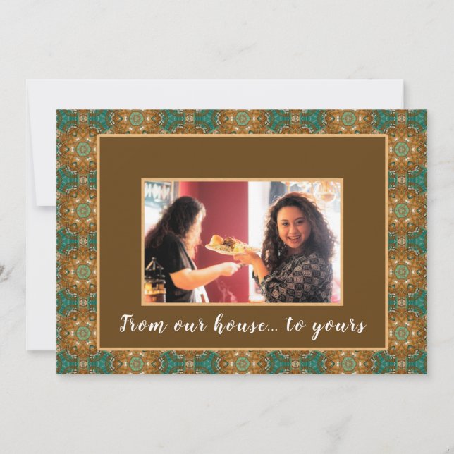 Our House To Yours Happy Thanksgiving Card (Front)