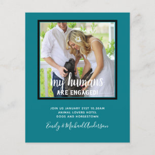 Our Humans are Engaged PHOTO Wedding Flyer