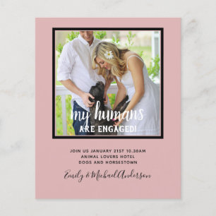 Our Humans are Engaged PHOTO Wedding Flyer