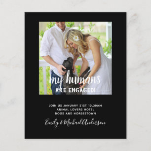 Our Humans are Engaged PHOTO Wedding Flyer