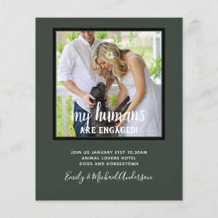 Our Humans are Engaged PHOTO Wedding Flyer