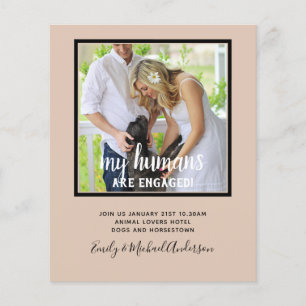 Our Humans are Engaged PHOTO Wedding Flyer