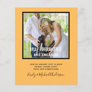 Our Humans are Engaged PHOTO Wedding Flyer