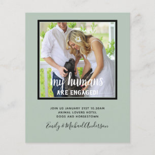 Our Humans are Engaged PHOTO Wedding Flyer