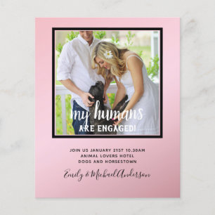Our Humans are Engaged PHOTO Wedding Flyer