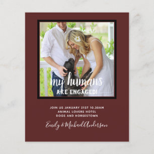 Our Humans are Engaged PHOTO Wedding Flyer
