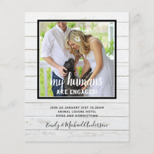Our Humans are Engaged PHOTO Wedding Flyer