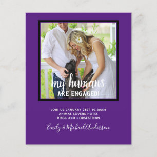 Our Humans are Engaged PHOTO Wedding Flyer