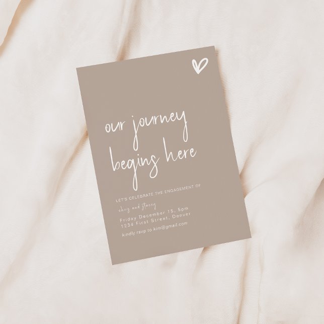 Our Journey Begins Here Engagement Party Invite (Creator Uploaded)