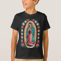 Our Lady De Guadalupe Sant Mary Back Print Christi