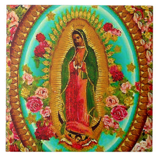 Our Lady Guadalupe Mexican Saint Virgin Mary Tile