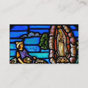 Our Lady Guadalupe Nuestra Senora Stained Glass Business Card
