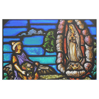 Our Lady Guadalupe Nuestra Senora Stained Glass Fabric