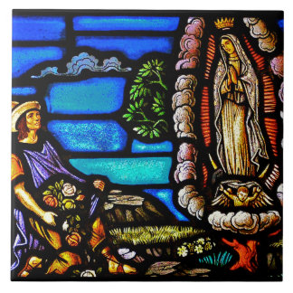 Our Lady Guadalupe Nuestra Senora Stained Glass Tile