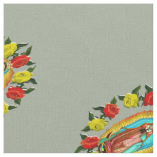 Our Lady Guadalupe Virgin Mary Catholic Mexico Fabric