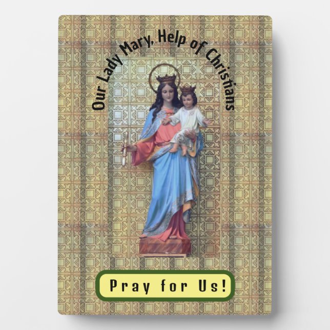 Our Lady Mary, Help of Christians Plaque (Front)