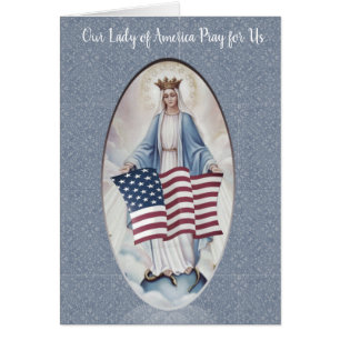 Our Lady of America   American Flag