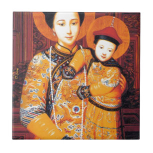 Our Lady of China (中华圣母, 中華聖母) Chinese Virgin Mary Tile