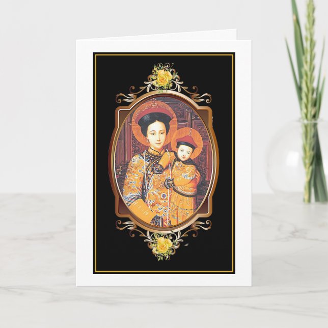Our Lady of China Catholic Religious  Card (Front)