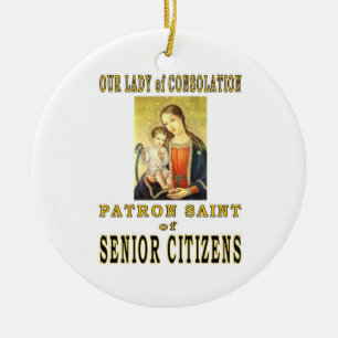 OUR LADY of CONSOLATION Ceramic Tree Decoration