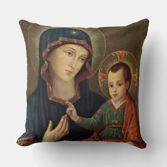 Our Lady of Consolation Child Jesus Cushion (Front)