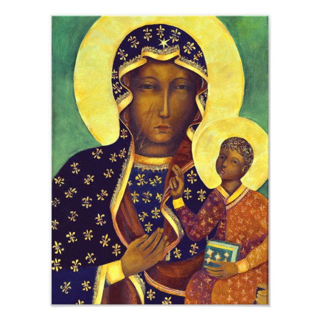 Our lady of Czestochowa Black Madonna Icon Poland Photo Print (Front)