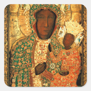 Our Lady of Czestochowa Black Madonna Poland gift Square Sticker