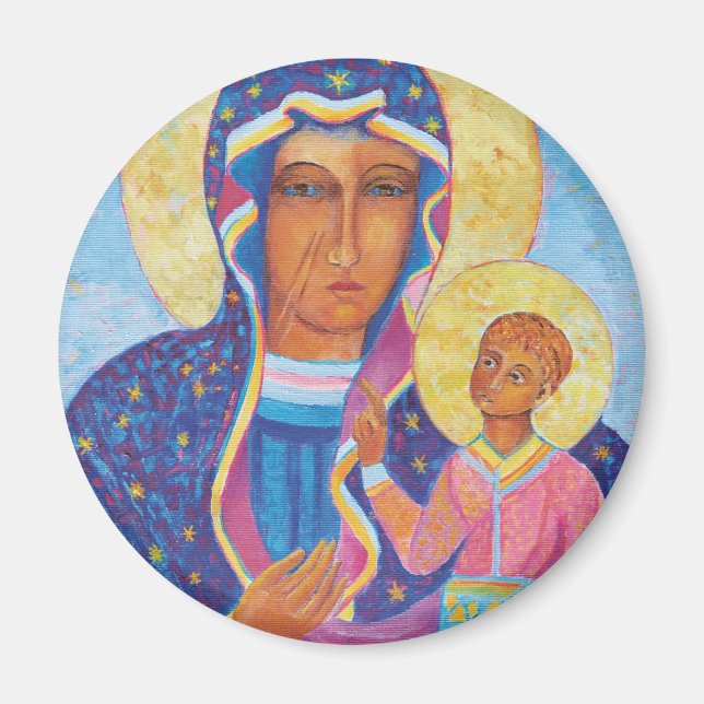 Our Lady of Czestochowa Black Madonna Poland Magnet (Front)