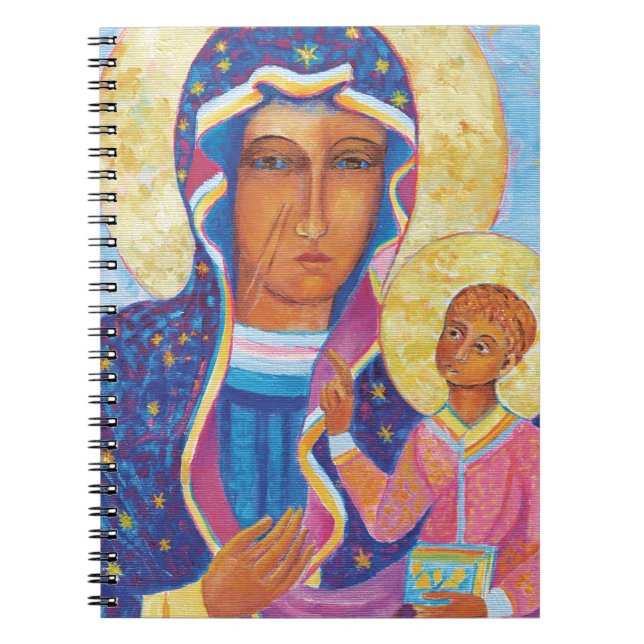 Our Lady of Czestochowa Black Madonna Poland Spiral Notebook (Front)