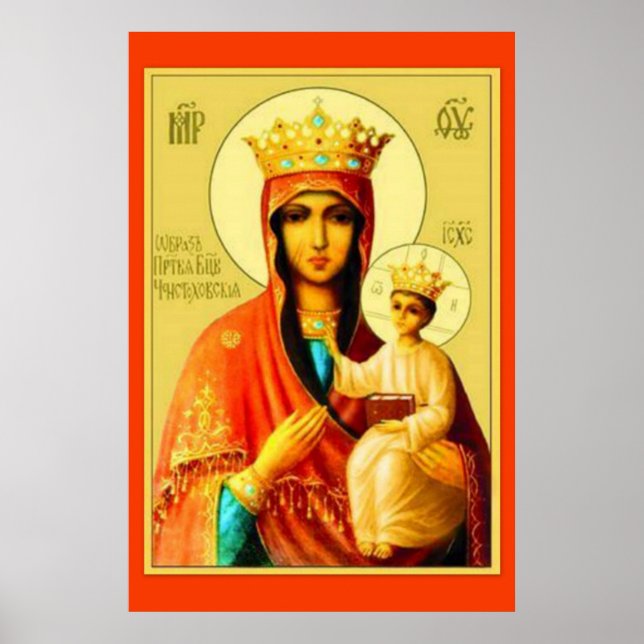 Our Lady of Czestochowa Virgin Mary Poster (Front)
