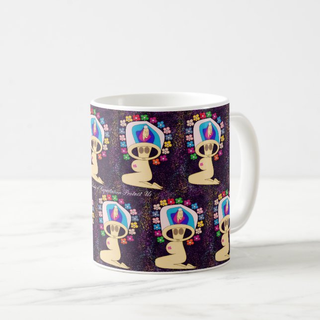 our lady of expectation protect us coffee mug (Front Right)