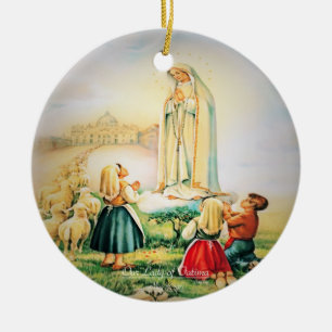 Our Lady of Fatima 1917 Ceramic Tree Decoration
