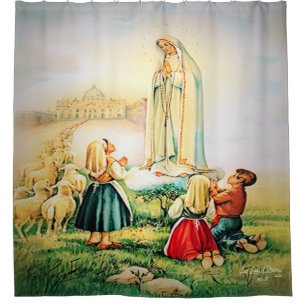 Our Lady of Fatima 1917 Shower Curtain