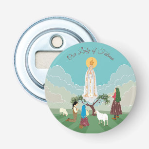 Our Lady of Fatima and the three shepherds Bottle Opener