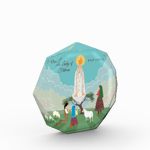Our Lady of Fatima and the three shepherds Photo Block