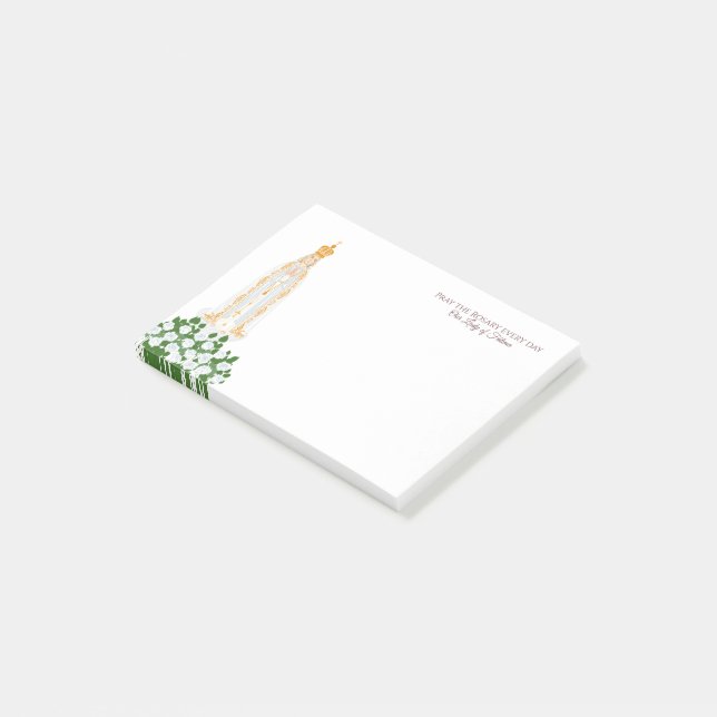 Our Lady of Fatima and white roses Post-it Notes (Angled)