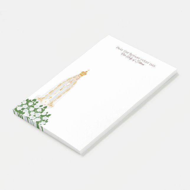 Our Lady of Fatima and white roses Post-it Notes (Angled)